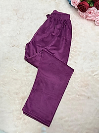 Mor Kadife Pijama Altı