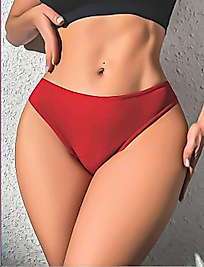 Kalp Halka Detaylı Strappy Kırmızı Fantazi Külot Takımı -Pasione 329