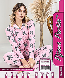 PEMBE KURDELELİ PİJAMA TAKIMI 07