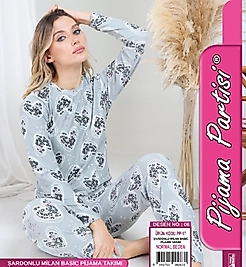 Su Yeşili Kalpli  Pijama Takımı pijama partisi 08