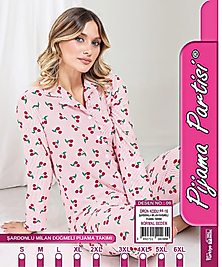 PEMBE KİRAZLI PİJAMA TAKIMI 09