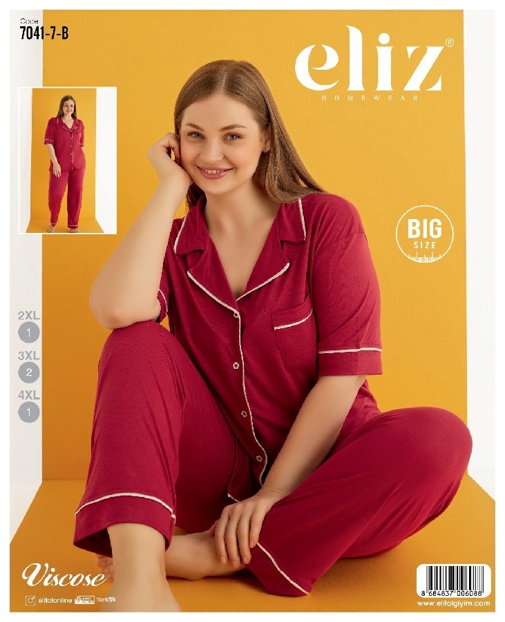 ELİZ 7041-7 VİSKON PİJAMA